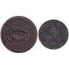 Image 1 : CH# DH-312 & DH-156 1794 & 1812 Britain Penny & Half Penny Tokens. 2pcs.