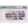 Image 1 : BC-57a 1989 $10 PMG Gem UNC66 EPQ Thiessen-Crow Printer BABN SN: AEU4132443