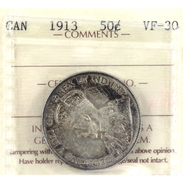 50-cent 1913 ICCS VF30