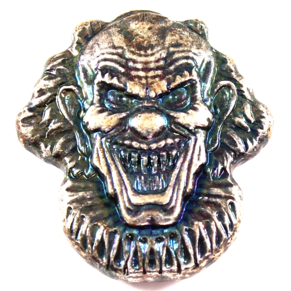 2oz Monarch Precious Metals Evil Clown .999 Fine Silver Art Bar w/ Gift Bag (Tax Exempt)