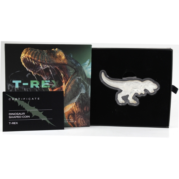 Solomon Islands Silver 2021 $5 Dinosaurs of North America: Tyrannosaurus Rex Fine Silver Coin
