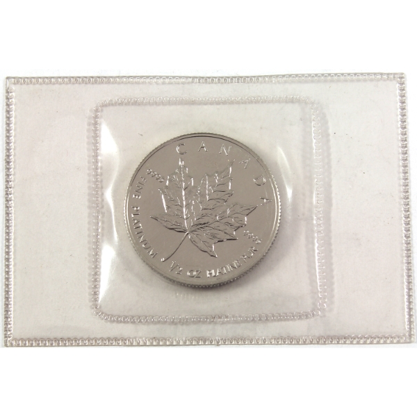 1/2oz 1988 $20 Platinum Maple Leaf .9995 Fine Platinum Coin (Tax Exempt)