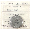 Image 1 : 25-cent 1973 Large Bust ICCS PL66