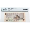 Image 1 : BC-55bA 1986 $2 Legacy GEM UNC65 PPQ Thiessen-Crow BRX Replacement SN:BRX1675156