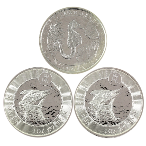 3x 1oz World 2017 & 2021 Mixed Denomination .999 Fine Silver. 3pcs (Tax Exempt)