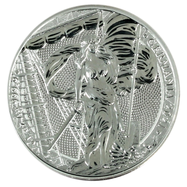 1oz Germania Mint 2021 5 Mark .9999 Fine Silver Coin w/ COA (Tax Exempt)