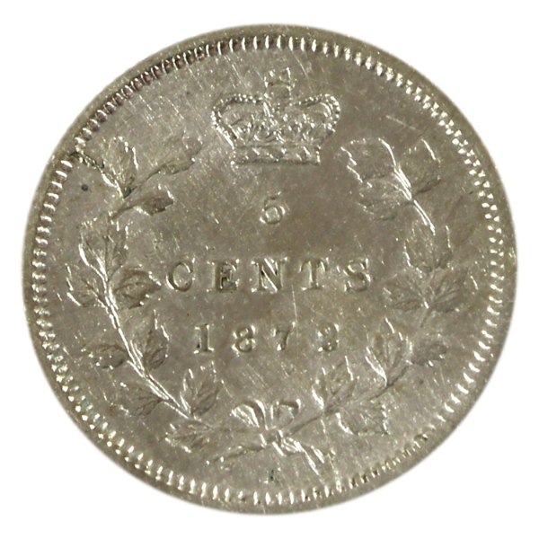 5-cent 1872H EF (Scratched)