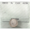 5-cent 1881H Prestige Certified AU58