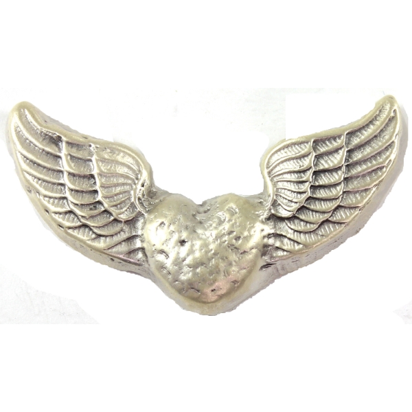 2oz Bison Bullion Winged Heart .999 Fine Silver Art Bar (Tax Exempt)