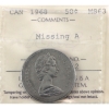 Image 1 : 50-cent 1968 Missing A ICCS MS63
