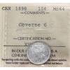 Image 1 : 10-cent 1898 Obverse 6 ICCS MS64