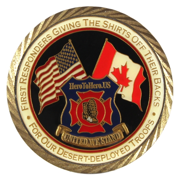 USA N.D. USA/Canada United We Stand First Responders Medallion 41.85g-Bronze, 45mm