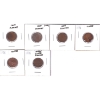 Image 1 : 1-cent 3x Planchets, 2x Clipped Planchets & 1x Double Clipped Planchet. 6pcs. 