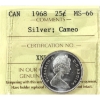 Image 1 : 25-cent 1968 Silver ICCS MS66 Cameo