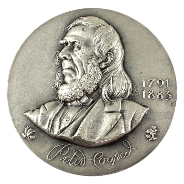 2.5oz Medallic Art Co. N.Y Peter Cooper .999+ Fine Silver UHR Round (Tax Exempt)