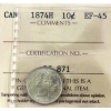 Image 1 : 10-cent 1874H ICCS EF45