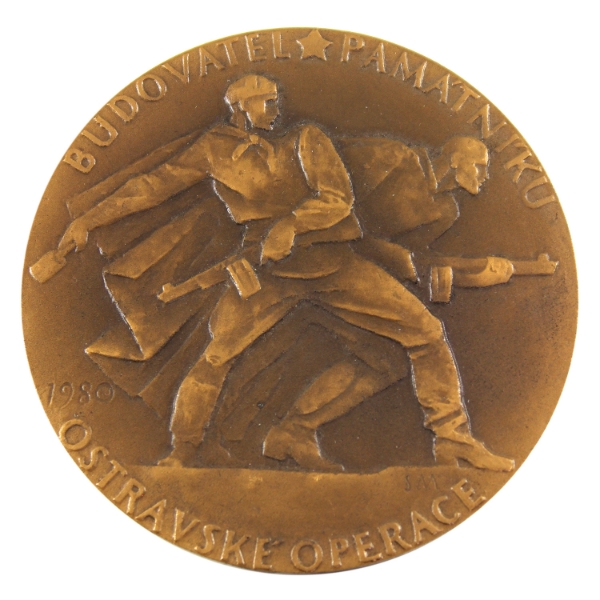 Bulgaria 1980 Mikulastik Ostravska Operation - Budovatel Pamatniku 4oz-Bronze 69mm
