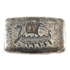 Image 1 : 5oz Monarch Viking Warrior with Double Axe Antiqued .999 Fine Silver Bar w/ Leather Bag (Tax Exempt)