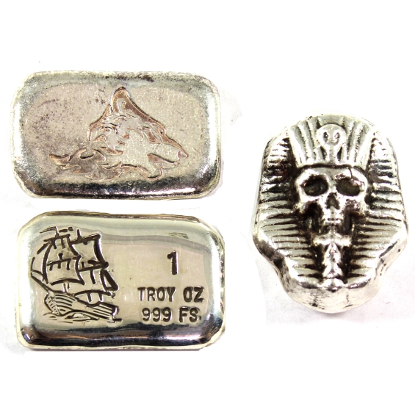 3.5oz Lot Total! Atlantis Mint & RSSC .999 Fine Silver Bars. 3pcs. (Tax Exempt)