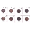 Image 1 : Lot of 8x 1-cent 1859-1893 VG-F to VF in Plastic Page. 8pcs