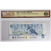 Image 1 : BC-56a-i 1986 $5 EOH prefix BCS UNC60 Original Crow-Bouey, Blue Back Position Number SN: EOH6324953