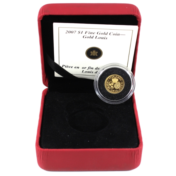2007 Gold $1 Louis 1/20oz .9999 Fine Gold Coin (Tax Exempt)