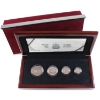 Image 1 : 1992 Platinum Cougar 4-Piece Fractional  Set in Deluxe Red Wooden Display Box (Tax Exempt)