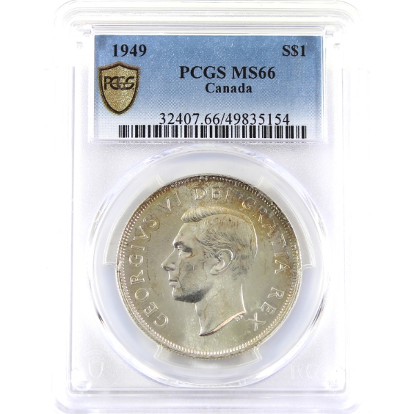 Silver $1 1949 PCGS MS66