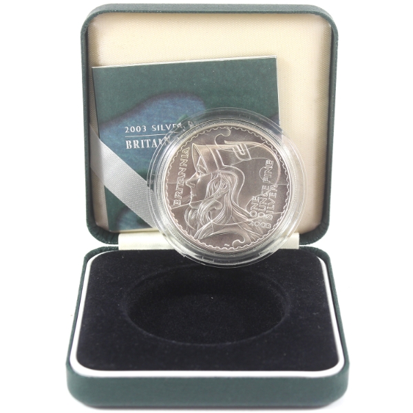 Great Britain Silver 2003 £2 Britannia 1oz .999 Fine Silver Coin (Tax Exempt)