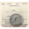 Image 1 : 25-cent 1936 Dot ICCS VF30 
