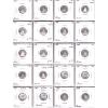 Image 1 : Lot of 20x Silver 10-cent 1964-1968 Ungraded to PL with Some Cameos in Plastic Sheet. 20pcs