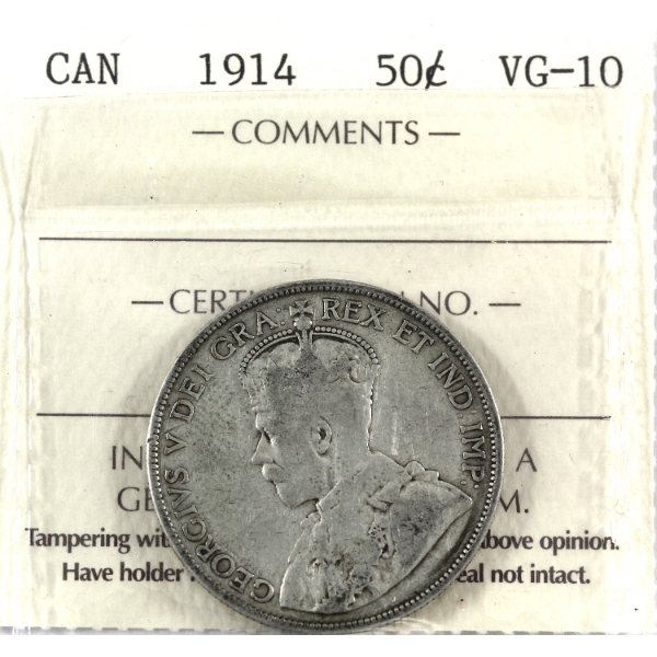 50-cent 1914 ICCS VG10
