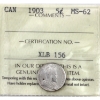 Image 1 : 5-cent 1903 ICCS MS62 