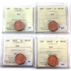 1-cent 2004, 2004P, 2005 & 2005P ICCS MS67 Red. 4pcs