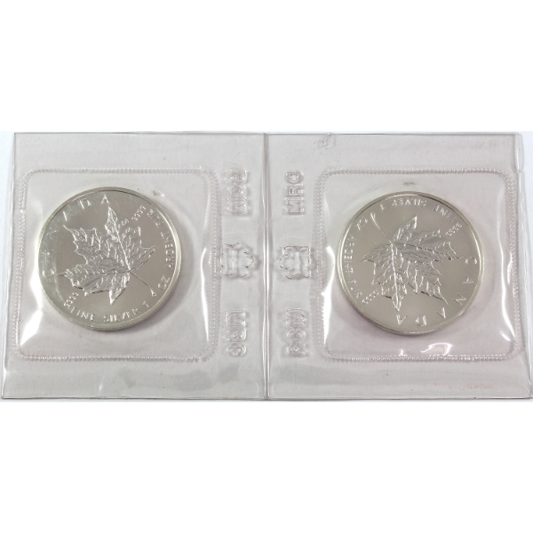 2x 1oz 1989 $5 SML .9999 Fine Silver Rounds. 2pcs. (Tax Exempt)