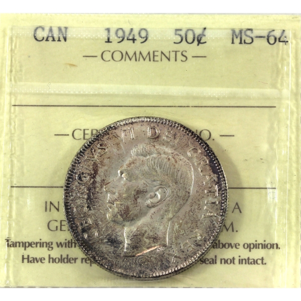 50-cent 1949 ICCS MS64