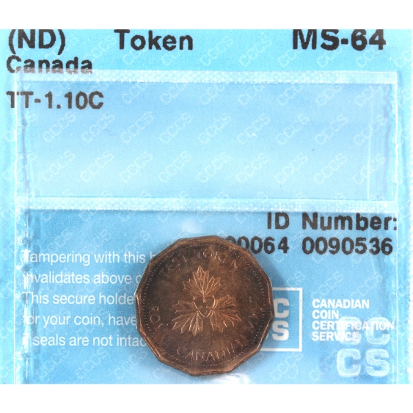 RCM Test Token TT.1.10C (ND) English/French CCCS MS64