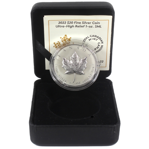 2022 $20 Ultra High Relief SML 1oz .9999 Fine Silver Coin (Tax Exempt)