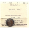 Image 1 : 5-cent 1885 Small 5/5 ICCS EF45