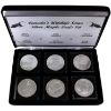 Image 1 : 2011-2013 $5 Wildlife Series- Wolf, Grizzly, Cougar, Moose, Antelope & Bison .9999 Fine Silver Coins