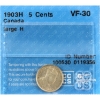 Image 1 : 5-cent 1903H Large H CCCS VF30
