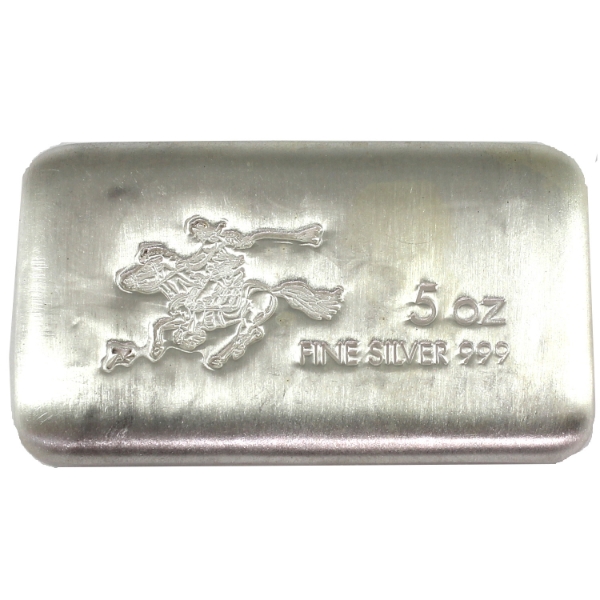 5oz SilverTowne Mint Pony Express .999 Fine Silver Bar (Tax Exempt)