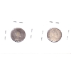 Image 2 : 10-cent 1902 & 1902 H VG-F (Scratched/Bent). 2pcs