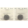 Image 1 : 5-cent 1960 & 1961 ICCS MS65. 2pcs.