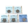 Image 1 : 25-cent 1969-1973 CCCS MS65. 5pcs.