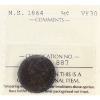 Image 1 : Nova Scotia 1/2-cent 1864 ICCS VF30