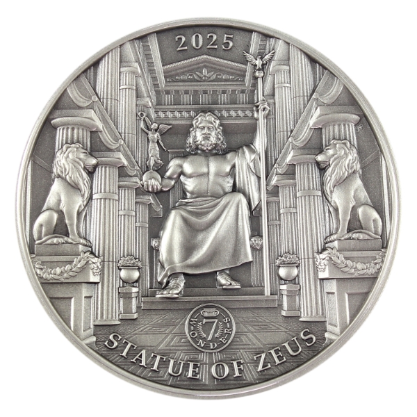 Solomon Islands Silver 2025 $10 7 Wonders - Statue of Zeus (Tax Exempt)