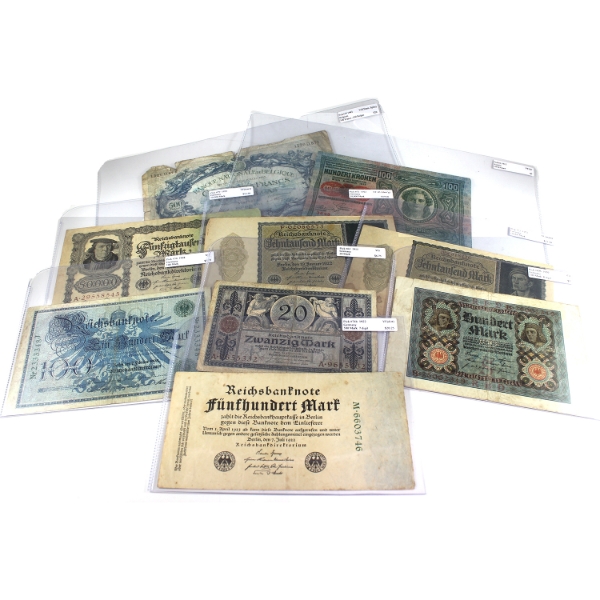 Group Lot of 9x World Mixed Denomination Notes. 9pcs
