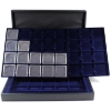 Image 1 : *EMPTY Lighthouse Deluxe Coin Display Case w/ 3 Trays & 13 Square Coin Capsules