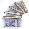Image 2 : 5x BC-70c 2013 $10 BCS CUNC64 Original Wilkins-Poloz Notes in Sequence SN: FTT8466776 to "80. 5pcs. 